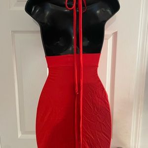 Spandex red dress used once